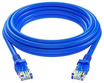 BigPlayer RJ45 CAT5 Ethernet Patch/LAN Cable with Gold Plated Connectors Supports Up to 1000Mbps for Personal Computer, Printer, Router, Server - 4.9 Feet (1.5 Meters, Blue, MST-1316)