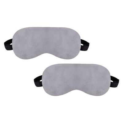 Billebon Premium Supersoft Eye Mask With Stretchable Strap Blind fold Sleeping Eye Mask for Airplane Comfortable Velvet Sleeping Eyemask & 30 Years Warranty (GREY PACK OF 2)