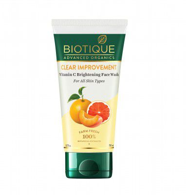 Biotique Advanced Organics Clear Improvement Vitamin C Brightening Face Wash, 150ml