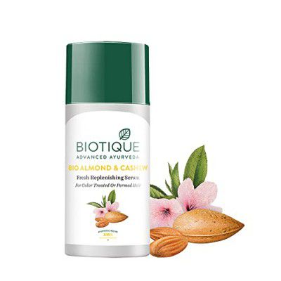 Biotique Almond and Cashew Fresh Replenishing Serum for Color Treated or Permed Hair 40ml