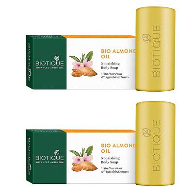 Biotique Almond Oil Nourishing Body Soap, 150g (Pack Of 2)