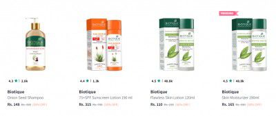 Biotique Beauty Products Upto 55% Off