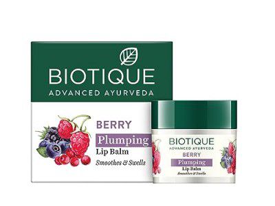 Biotique Berry Plumping Lip Balm | Smooths and Nourishing| Swells lips| Moisturized and hydrated | Long Lasting Protection and Refreshing |100% Botanical Extracts| All Skin Types | 12G