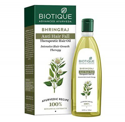 Biotique Bio Bhringraj Therapeutic Hair Oil for Falling Hair Intensive Hair Growth Treatment, 200ml