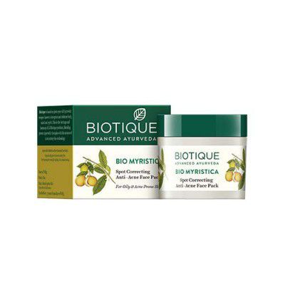 Biotique Bio Myristica Spot Correcting Anti Acne Face Pack, 20g