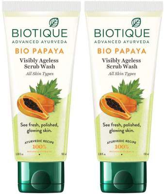 Biotique Papaya Deep Cleanse Face Wash For Visibly Glowing Skin All Skin Types 2x100ml