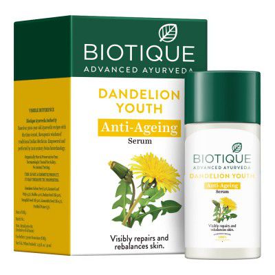 Biotique Dandelion Youth Anti- Ageing Serum For All Skin Types, 40ml