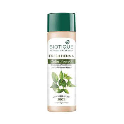 Biotique Fresh Henna Color Protect Shampoo & Conditioner For Color Treated Hair, 190