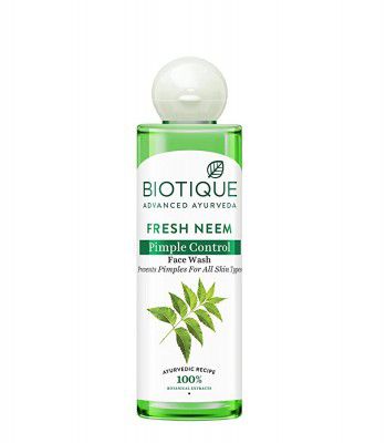 Biotique Fresh Neem Pimple Control Face Wash Prevents Pimples For All Skin Types 200ml