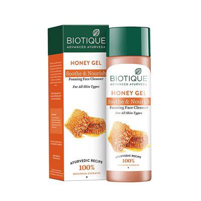 Biotique Honey Gel Soothe & Nourish Foaming Face Cleanser For All Skin Types 120ml