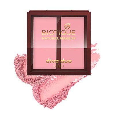 Biotique Natural Makeup Diva Duo Blush, Rose N Radiance, 9g