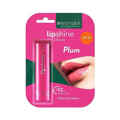 Biotique Natural Makeup Magikisses Lip Balm, Plum Lush Multi-Color, 4 Gram, Multicolor