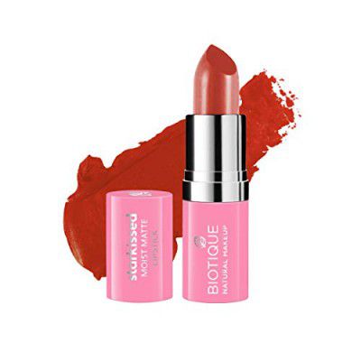 Biotique Natural Makeup Starkissed Moist Matte Lipstick, Material Girl