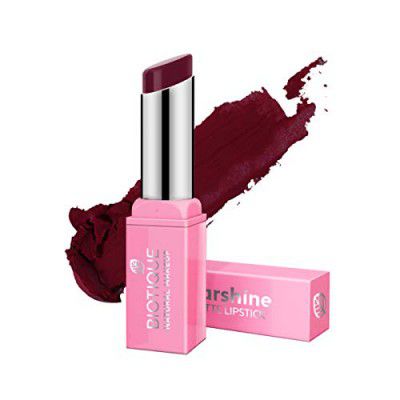 Biotique Natural Makeup Starshine Matte Lipstick, Rasberry Charlotte Raspberry