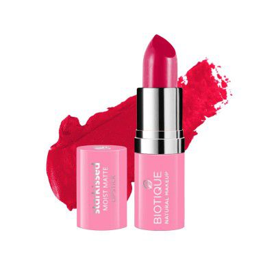 Biotique Natural Makeup Starkissed Moist Matte Lipstick, Pick Me Up