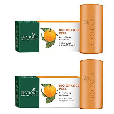 Biotique Orange Peel Renewing Bathing Bar, 150g (Pack Of 2)