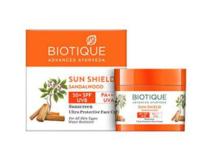 Biotique Sandalwood Sunscreen Ultra Soothing Face Lotion, SPF 50+ |Ultra Protective Lotion| 50ml