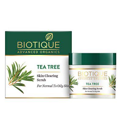 Biotique Tea Tree Skin Clearing Face Scrub for Normal to Oily Skin, 50g