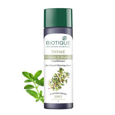 Biotique Thyme Volume & Bounce Conditioner for Fine & Thinning Hair, 200ml