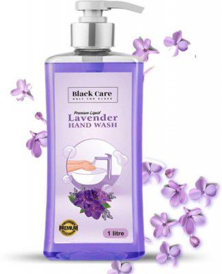 Black Care Hand Wash Liquid - 1 Ltr | Lavender and Chamomile Extracts | Germ Protection Hand Wash Bottle + Dispenser  (1 L)