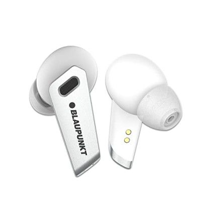 Blaupunkt BTW300 BASS Buds Truly Wireless Bluetooth in Ear Earbuds I 80ms Low Latency (White)