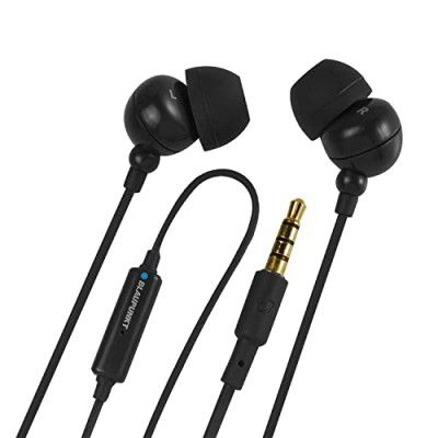 Blaupunkt EM-05M in-Ear Wired Earphone with Mic and Deep Bass HD Sound Mobile Headset with Noise Isolation and with customised Extra Ear gels(Black)