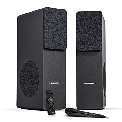 Blaupunkt TS120 Bluetooth Tower Speaker 120Watts with Touch Control Panel I HDMI ARC, Optical, USB, AUX, FM I Karaoke Ready with Remote Control