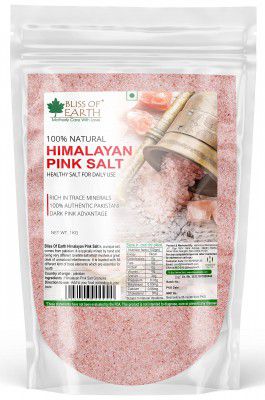 Bliss of Earth 1KG Pure Reguler Pakistani Himalayan Pink Salt Refill Pack Non Iodised for weight loss & Healthy Cooking, Natural Substitute of White Salt