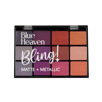 Blue Heaven 12-In-1 Metallic Finish Bling Eyeshadow (Cocktail Fever, 22 G)