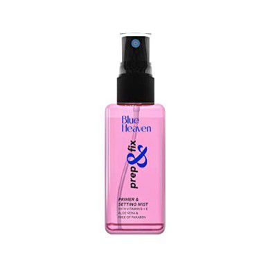 Blue Heaven Prep & Fix, Makeup Setting Mist, 60ml, With Alovera & Vitamin B+E, All Skin Type, Pre & Post Makeup Usage