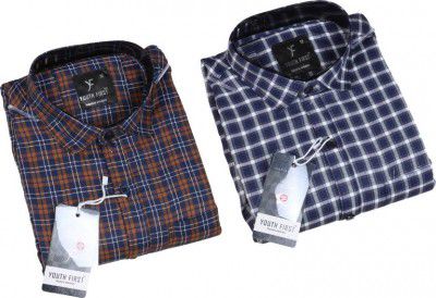 BLUE MARTIN Men Regular Fit Checkered Spread Collar Casual Shirt (Pack of 2)