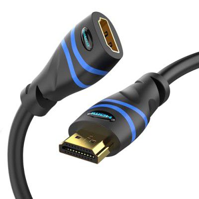 BlueRigger HDMI Cable Extension Male to Female HDMI Extender Cord 4K Compatible for TV Stick, Chromecast, Nintendo Switch Wii U, Xbox One 360, PS4 PS3, Blu Ray Player, HDTV, Laptop PC (6 FT)