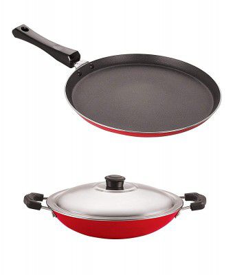 BMS Lifestyle Dosa Tawa & Appachetty 3 Layer Non-Stick Combo Cookware Cooking Set