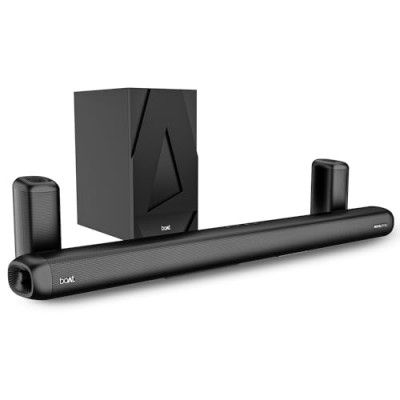 boAt Aavante Bar 5500DA 500W Bluetooth Soundbar w/Dolby Atmos & Cinematic Sound,5.1.2 Channel,8 Drivers for Surround Sound Effect,Multi- Compatibility, Remote Control(Premium Black)