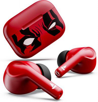 boAt Airdopes 161 Deadpool Edition w/ 40 HRS Playback, ASAP Charge & IPX5 Rating Bluetooth Headset  (Assassin Red, True Wireless)