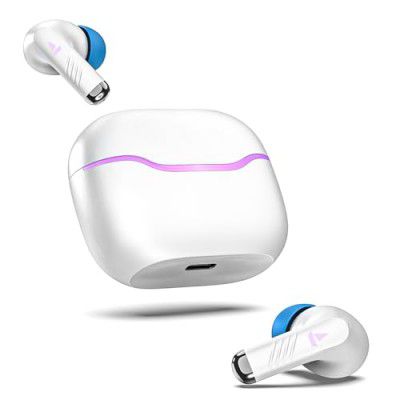 boAt Immortal 125 TWS in-Ear Earbuds w/up to 40 hrs Playtime, IPX4 Resistance, RGB LED Lights, BT v5.3(White Sabre)