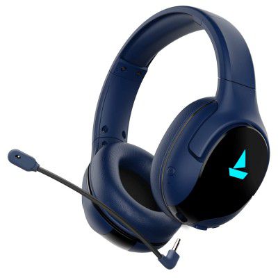 boAt Immortal IM 1300 Wireless Gaming Headphones with 2.4GHz Ultra Low Latency Mode(Upto 35ms), Bluetooth Mode, 3D Spatial Audio, BT v5.1, Dual Mics, Dongle Slot(Phantom Blue), (Immortal Im1300)