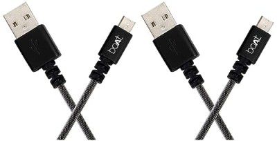 boAt Micro USB 500 Tangle-free, Sturdy Micro USB Cable (Pack of 2)