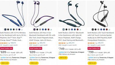 boAt Neckband & Earbuds Up to 84% Off