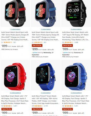 boAt Smartwatch Up to 87% Off | Starts ₹999