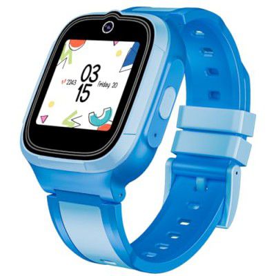 boAt Wanderer Smart Kid's Watch w/ 1.4" (3.5 cm) HD Display, 4G/Wi-Fi, 2-Way Video & Voice Calls, SOS, Geo Fencing, Restrict Unknown Calls, Parental Controls,2MP Camera(Sky Blue)