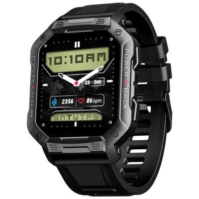 boAt Wave Armour with 1.83 HD Display, Bluetooth Calling (Active Black with Silver Dial)