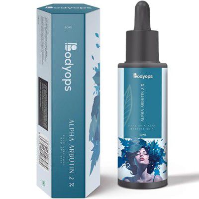 Bodyops 2% Alpha Arbutin Face Serum | Controls Melanin Production for Men & Women | Dark Spots Removal - 30ml (Pack of 1)