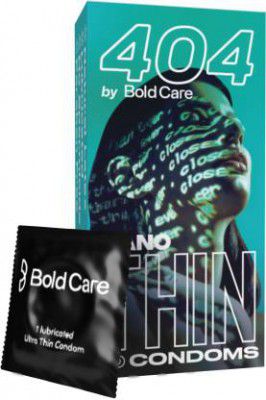 Bold Care 404 Super Nano Thin Condoms For Men Intense Fit with a Natural Feel Condom  (10 Sheets)