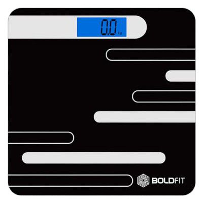 Boldfit Weight Machine For Body Weight Digital Bathroom Scale For Human Body Weight Measurement Extra Thick Weighing Scale With LCD Display 36Months Warranty Black, Max Weight 180Kg