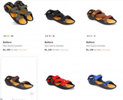 Bollero Men Sports Sandals @ 90% Off