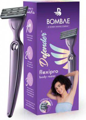 Bombae Defender For Her Razor for Women For One Stroke, Irritation-Free Shaving