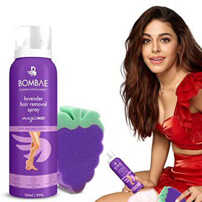 Bombae Lavender Hair Removal Spray Cream For Women | Painless hair removal 