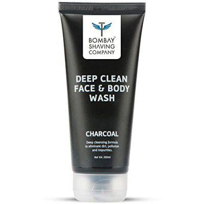 Bombay Shaving Company Activated Charcoal Face & Body Wash for removing dirt and impuritities with Anti-Pollution Effect - 200 ml