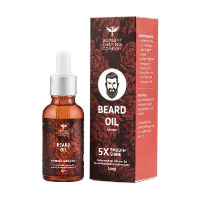 Bombay Shaving Company Beard Oil For Men infused with Cedarwood for hassle free beard maintenance and a 5x smoothness and shine, 30 ml